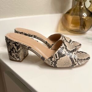 A New Day Jana Sandals Snake Print Block Heel (SIZE 7)